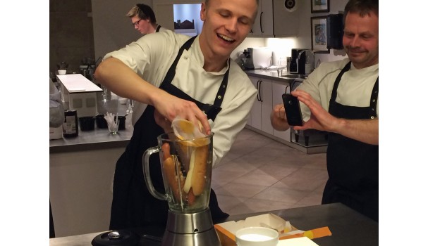 Hotdog klar i blenderen Hotdog klar i blenderen